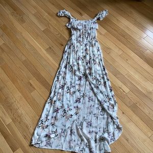 American Eagle Off the Shoulder Maxi Dress